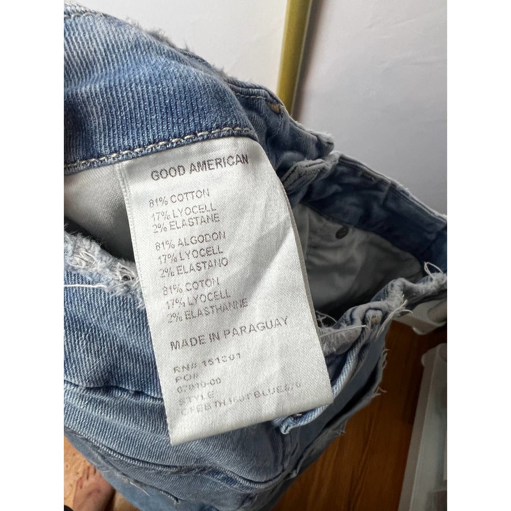 Good American Light Blue High-Rise Flare Jeans - Picture 7 of 7